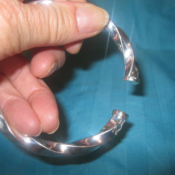 Sterling Silver Twisted Bangle - Picture 3 of 3